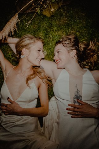 Image 3: katie and Mallory wedding modern rebels